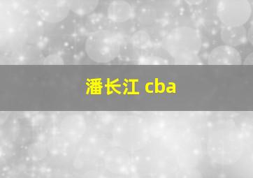 潘长江 cba